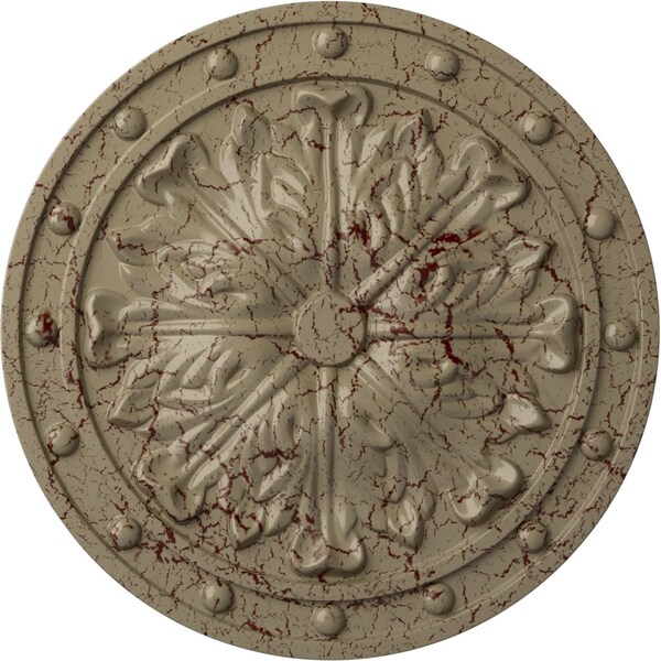 Ekena Millwork Foster Acanthus Leaf Medallion (Canopies up to 2 1/4"), 20 1/2"OD x 1 1/2"P, Gobi Desert Crackle CM20FOGDC - main